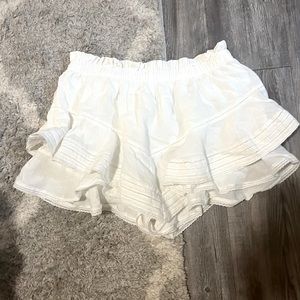 Aerie White Ruffle Skirt/Skort